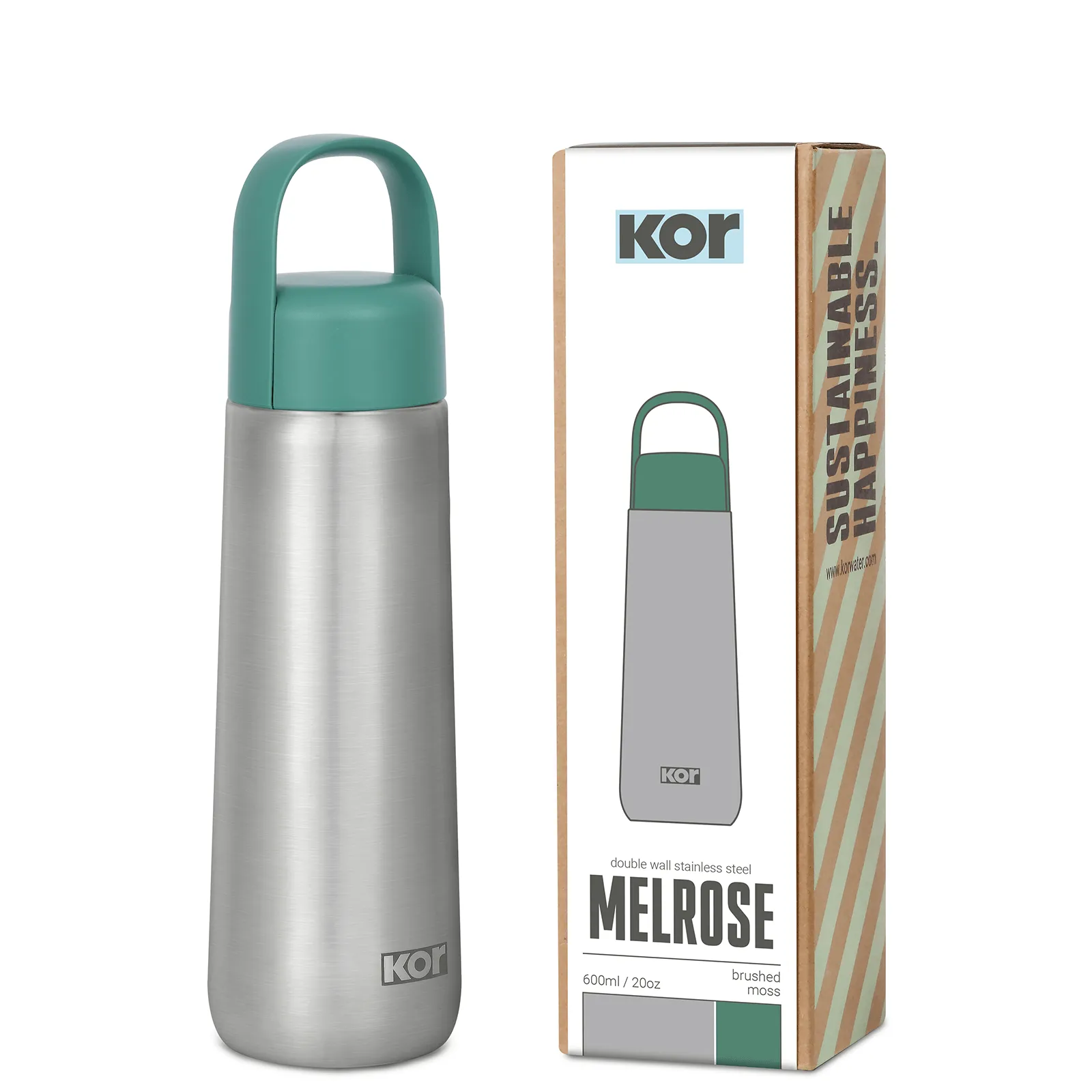 Melrose - 20 oz (600 ml) Double Wall Stainless Steel Bottle