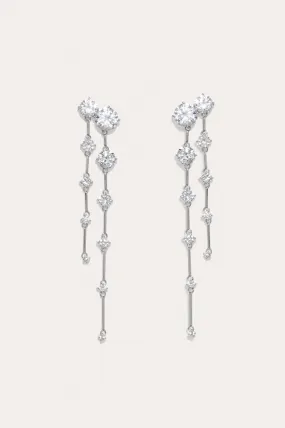 Memory Lane - Zirconia and Recycled Silver Earrings