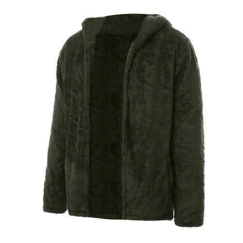 Mens Casual Fleece Warm Long Sleeve Coat