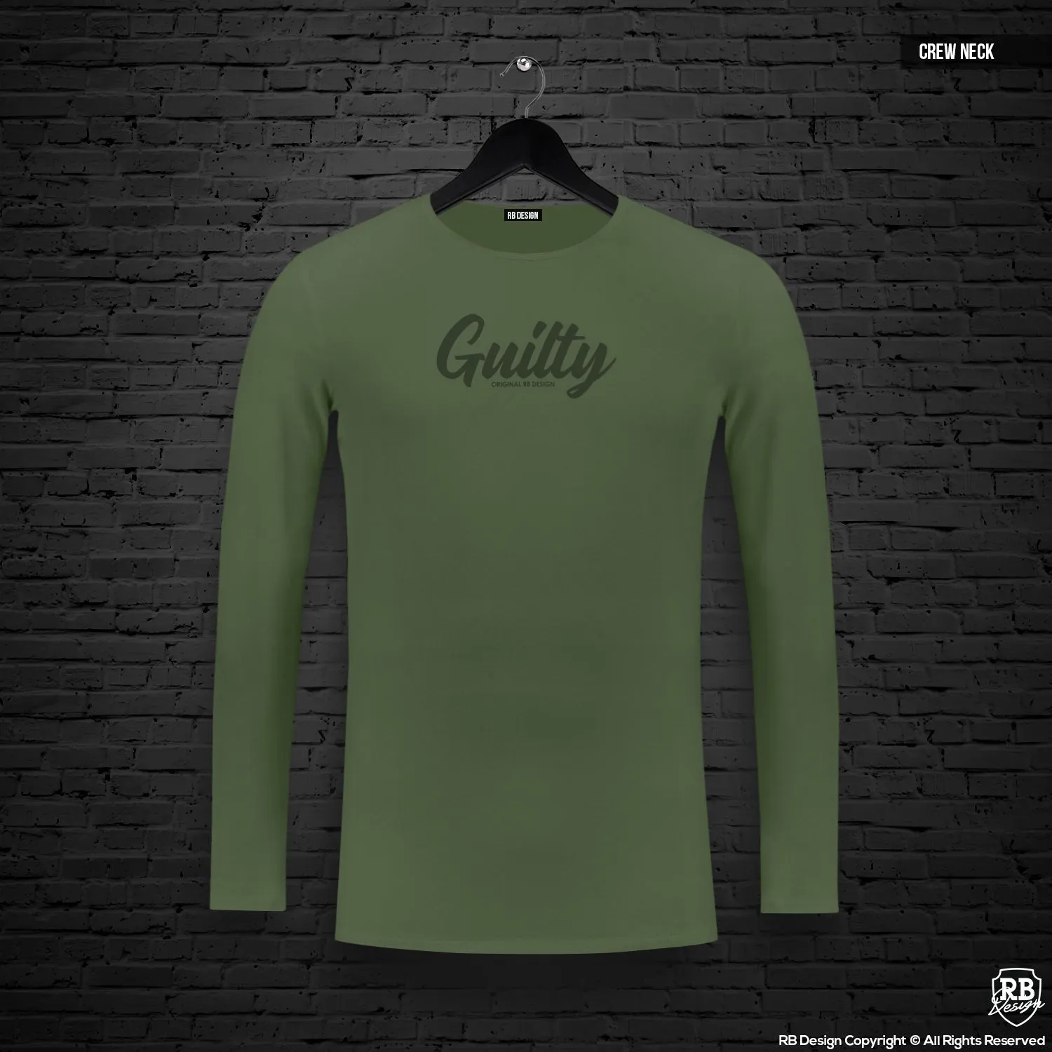 Mens Long Sleeve T-shirt "Guilty" MD965