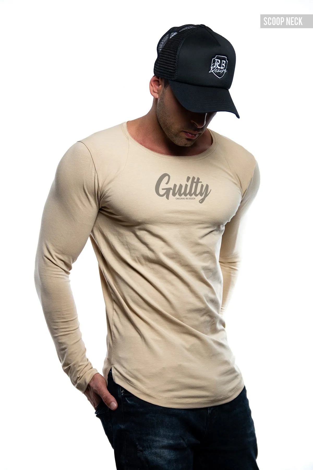 Mens Long Sleeve T-shirt "Guilty" MD965