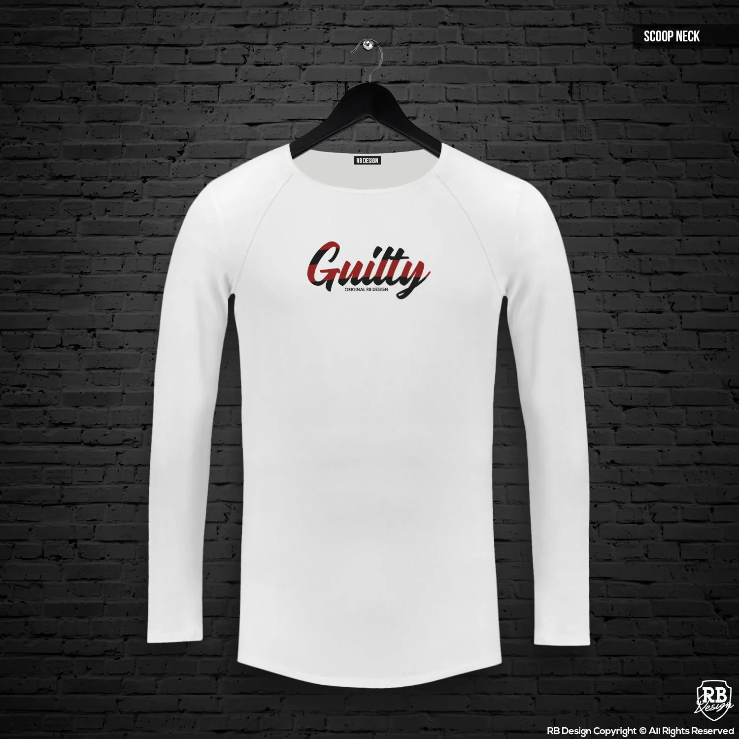 Mens Long Sleeve T-shirt "Guilty" MD965