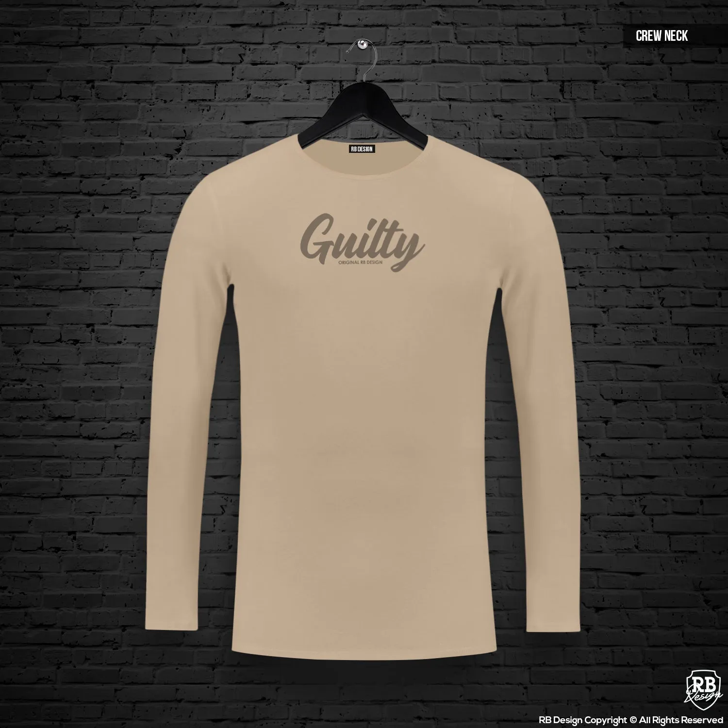 Mens Long Sleeve T-shirt "Guilty" MD965