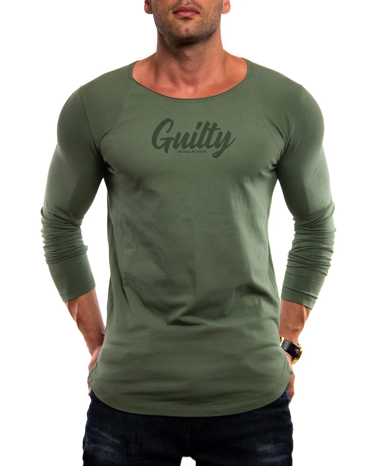 Mens Long Sleeve T-shirt "Guilty" MD965