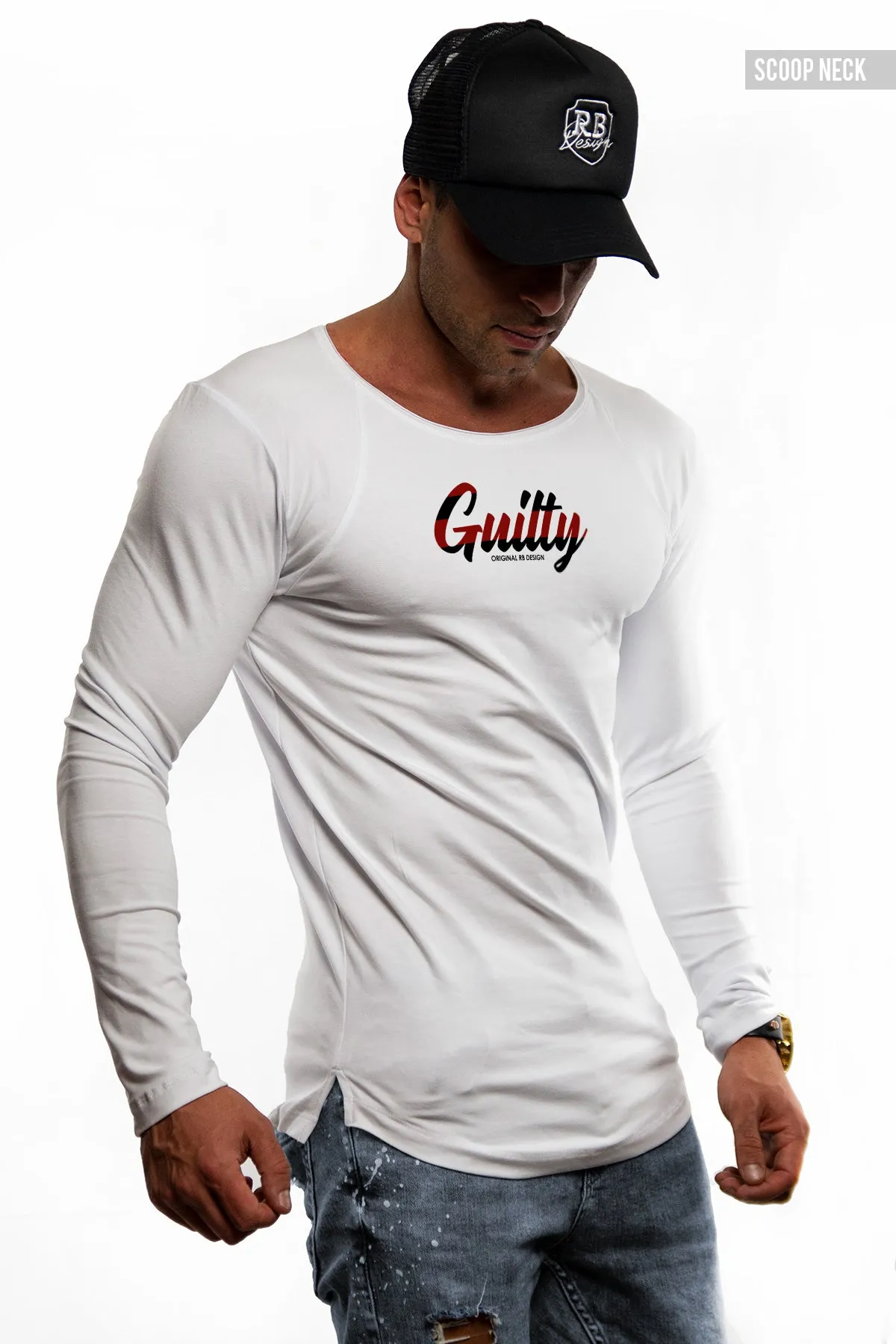 Mens Long Sleeve T-shirt "Guilty" MD965