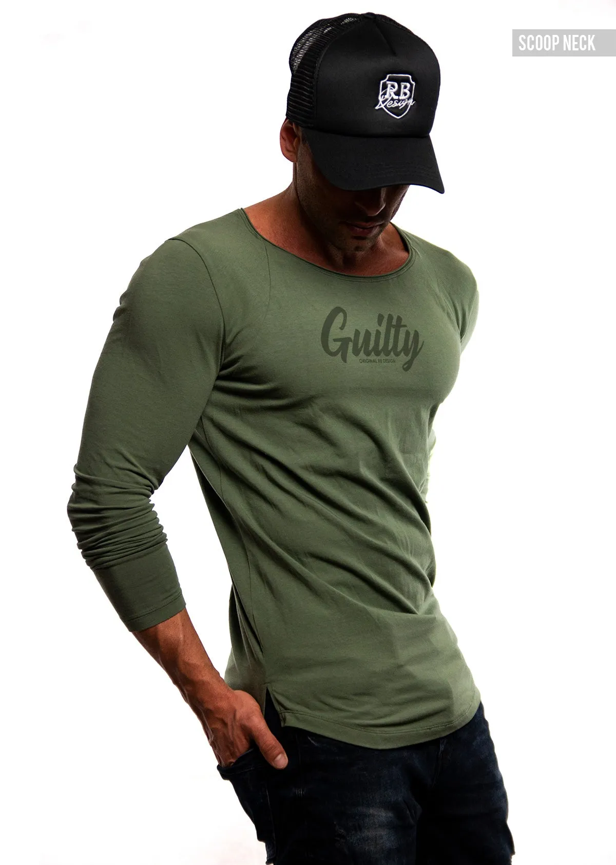 Mens Long Sleeve T-shirt "Guilty" MD965