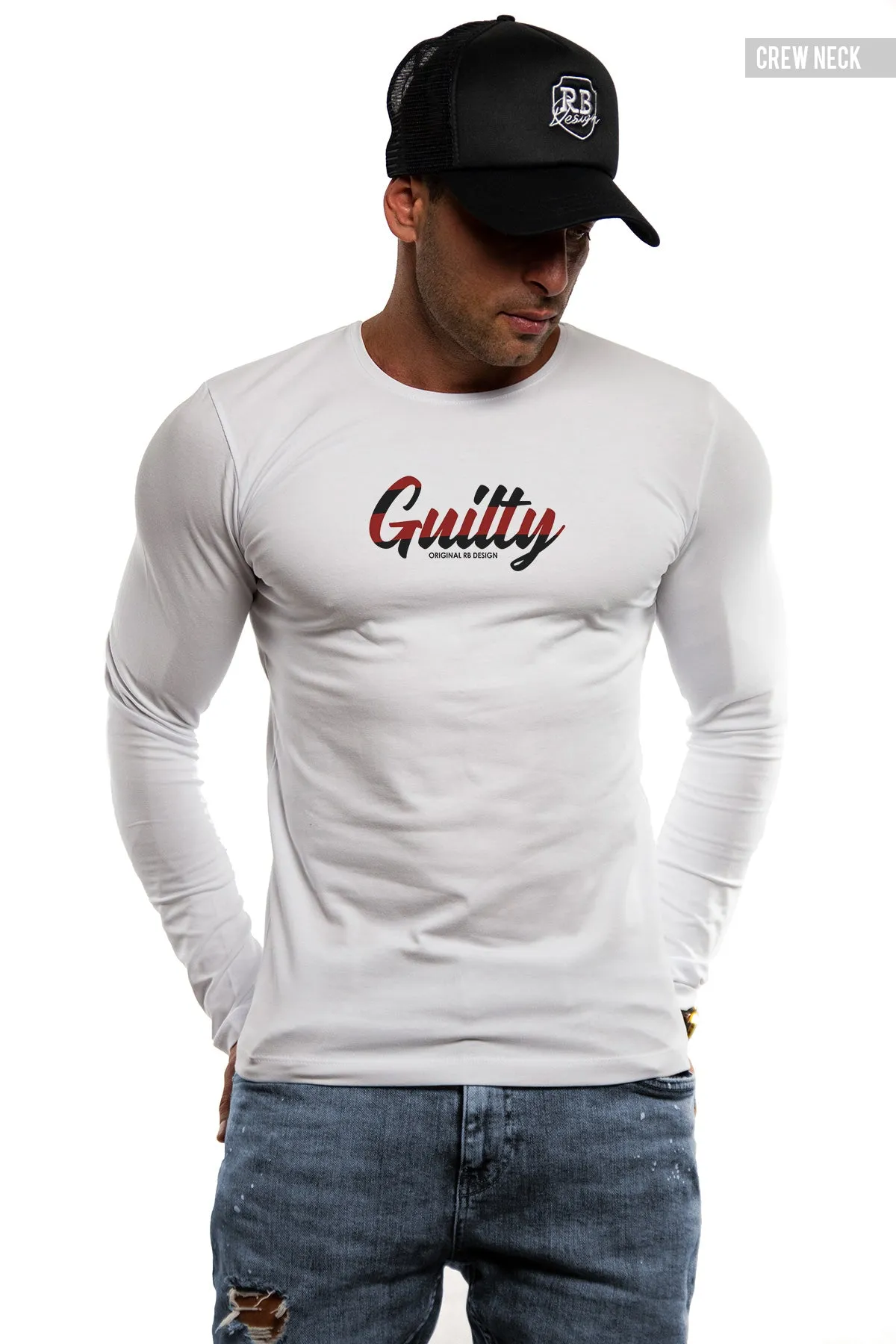 Mens Long Sleeve T-shirt "Guilty" MD965