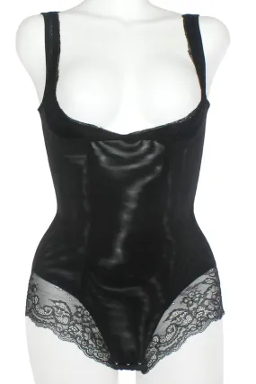 Mesh With Floral Lace Shapewear Bodysuit