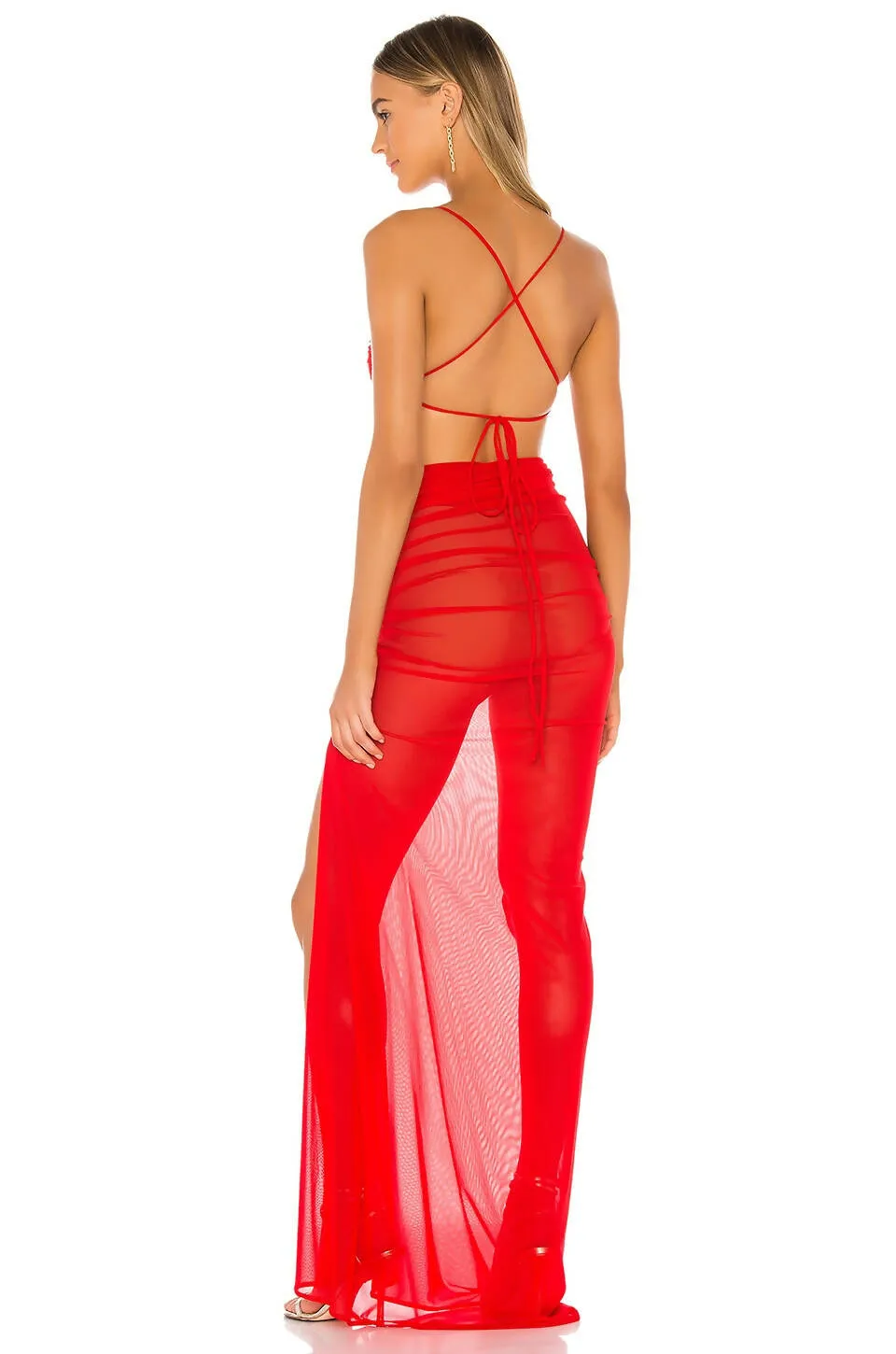 Michael Costello X Revolve Follie Gown in Red