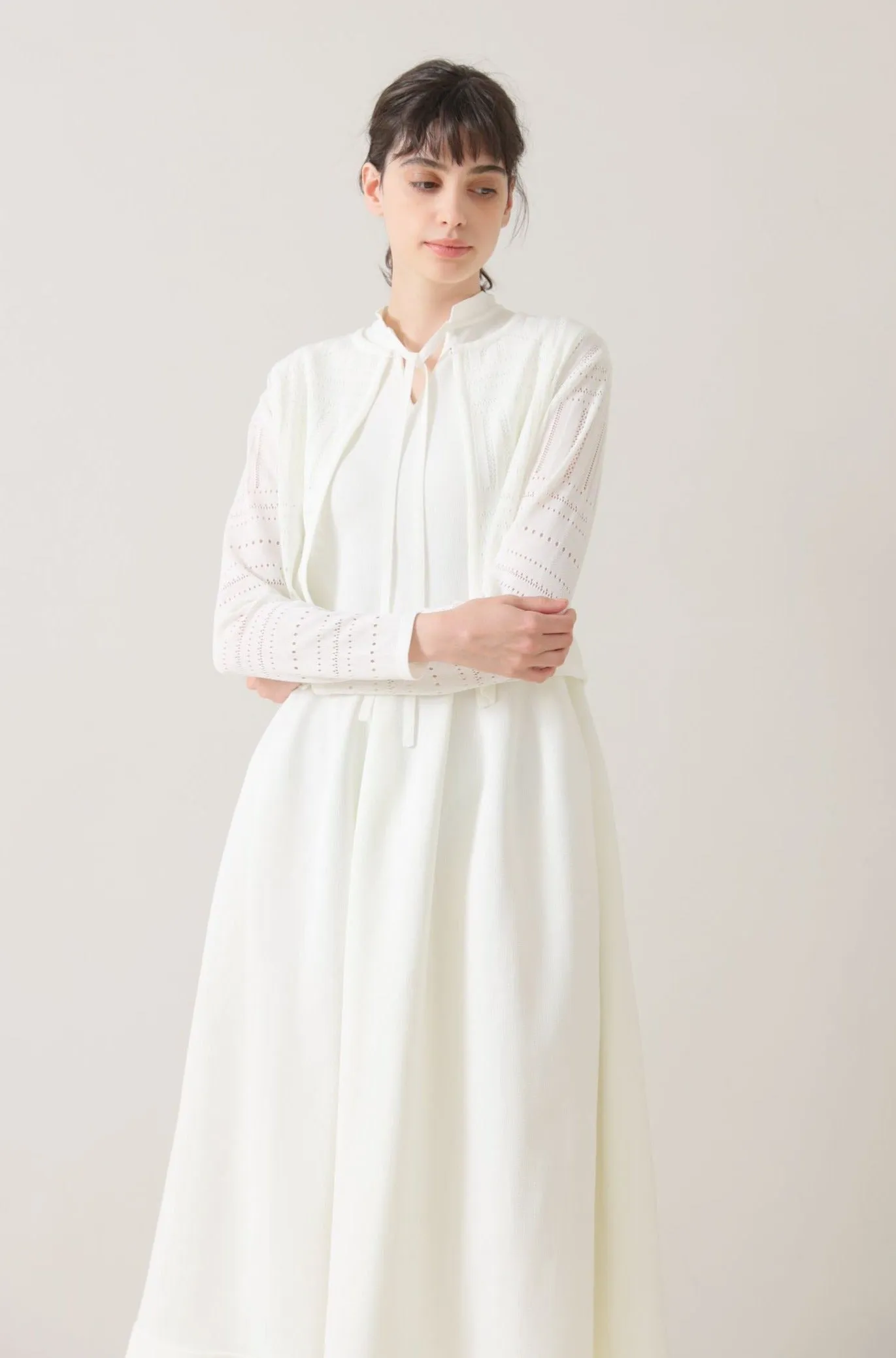 Milly knit dress (White)