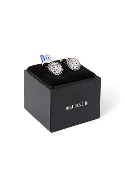 M.J. Bale - Marrakesh Cufflinks - Silver/Blue