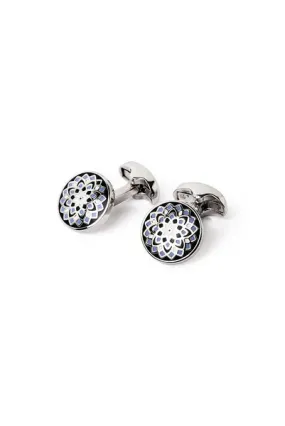 M.J. Bale - Marrakesh Cufflinks - Silver/Blue