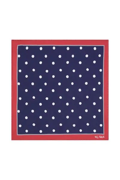 M.J. Bale - Mercury Pocket Square - Navy Red White