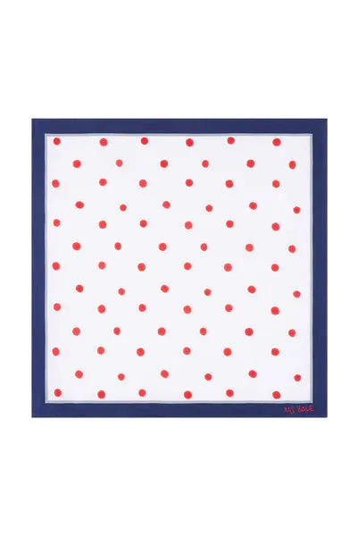 M.J. Bale - Mercury Pocket Square - Navy White Red