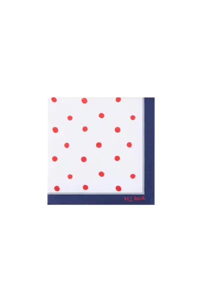 M.J. Bale - Mercury Pocket Square - Navy White Red