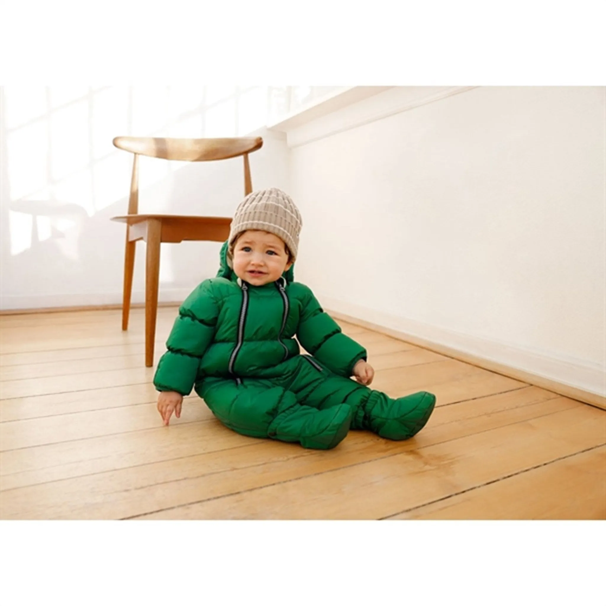 Molo Woodland Green Hebe Baby Snowsuit