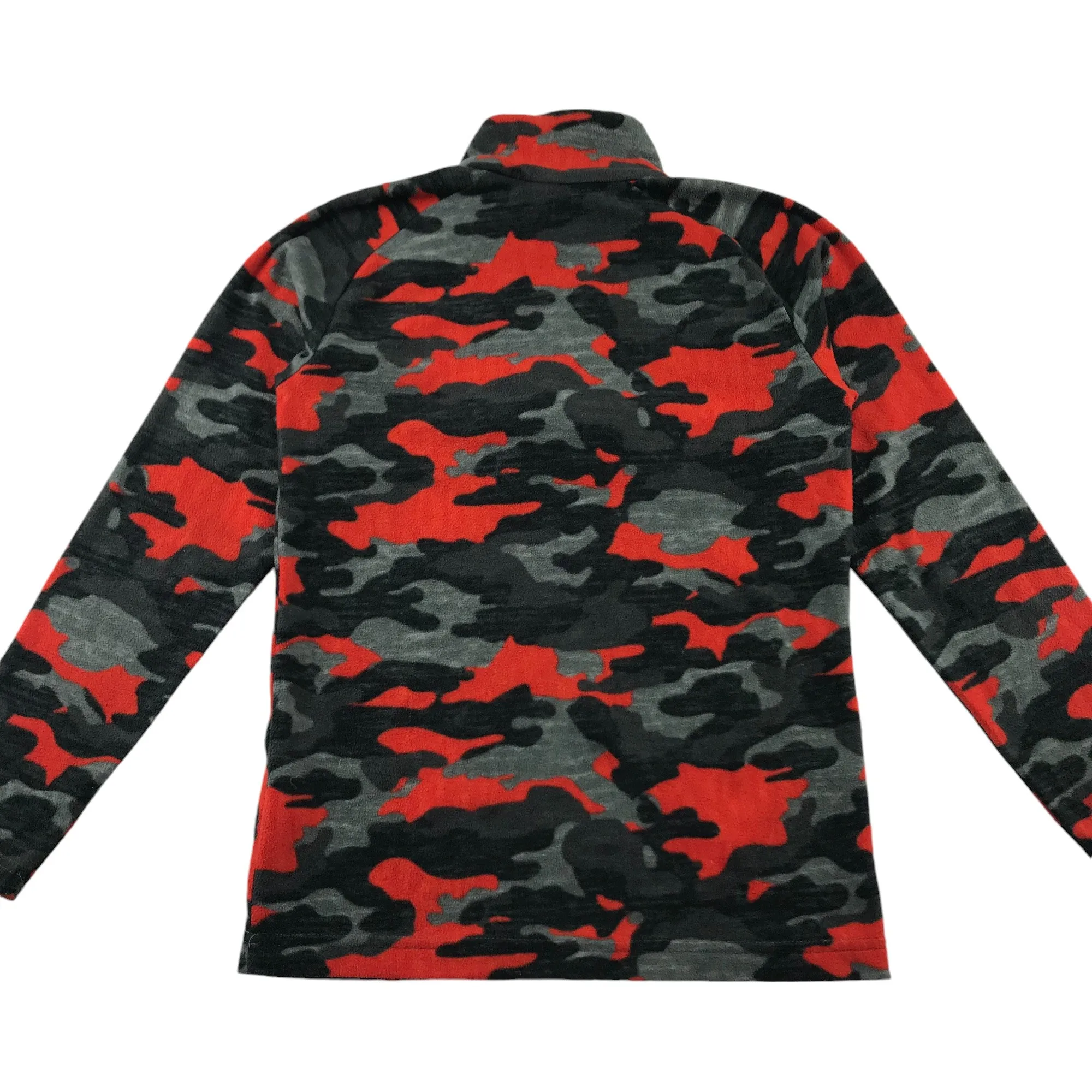 Mountain Warehouse fleece 9-10 years red and grey camo pattern quarter zipper