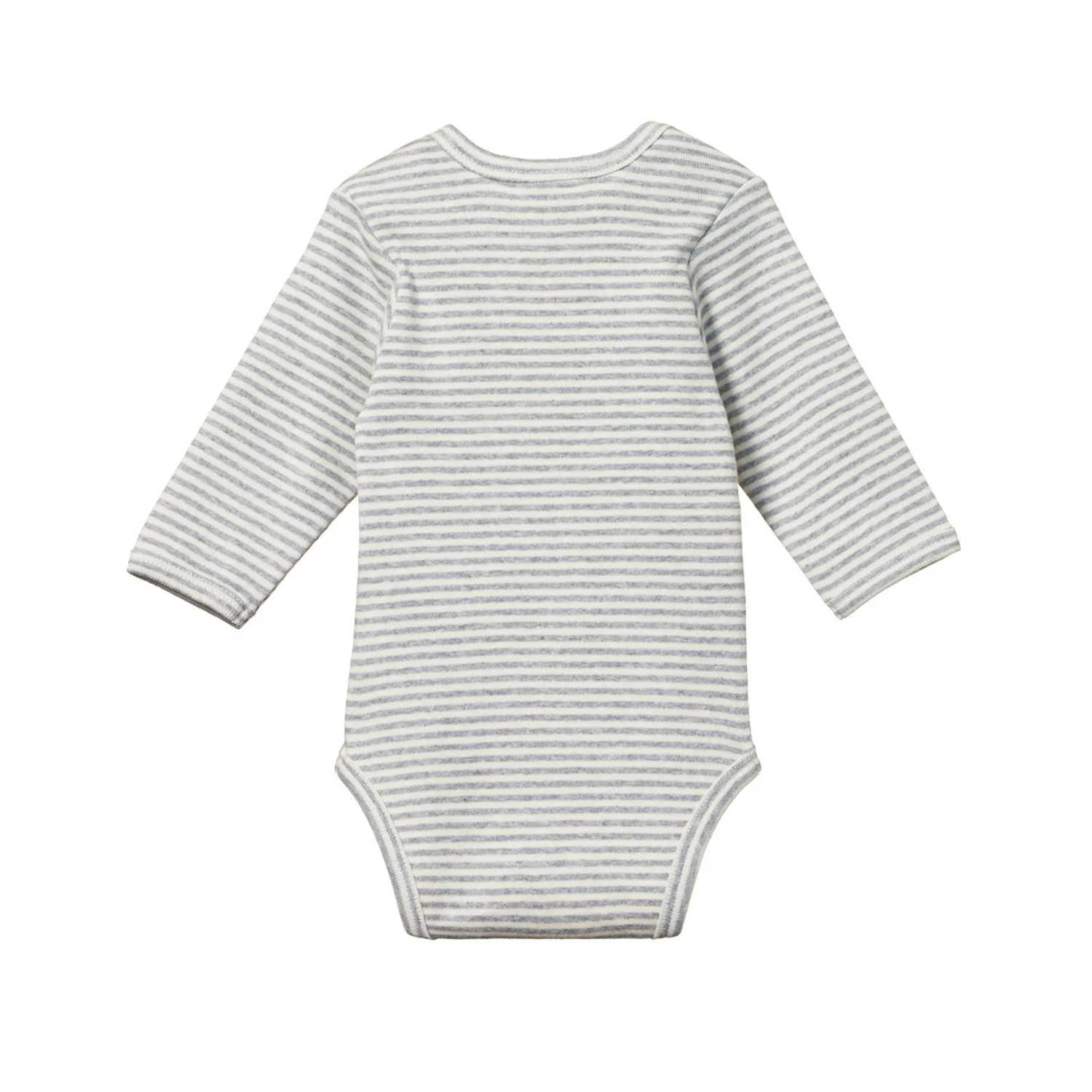 Nature Baby Bodysuit Long Sleeve - Grey Marle Stripe