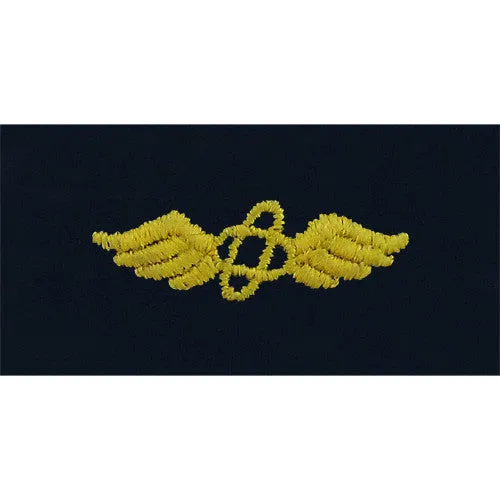 Navy Aviation Electronics Technician Embroidered Coverall Collar Device