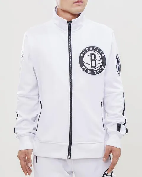 NBA BROOKLYN NETS CLASSIC MEN'S TRACK JACKET (GRAY)