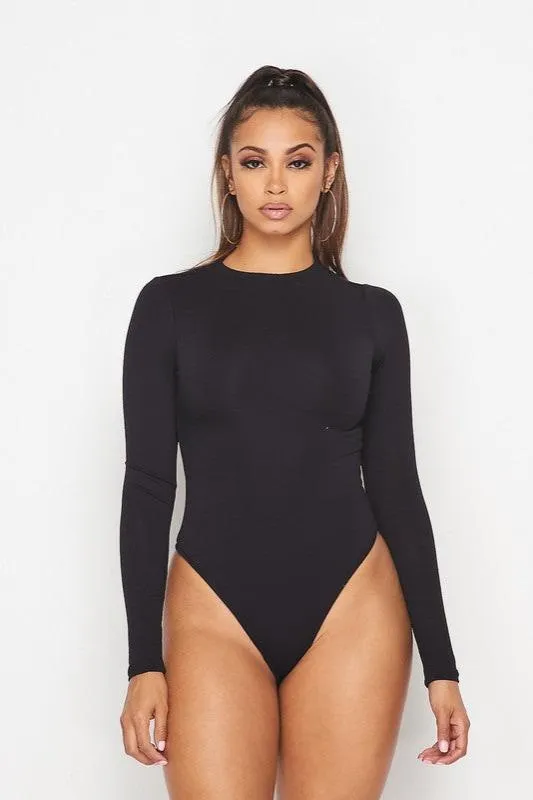 Need To Say Solid Long Sleeve Basic Bodysuit