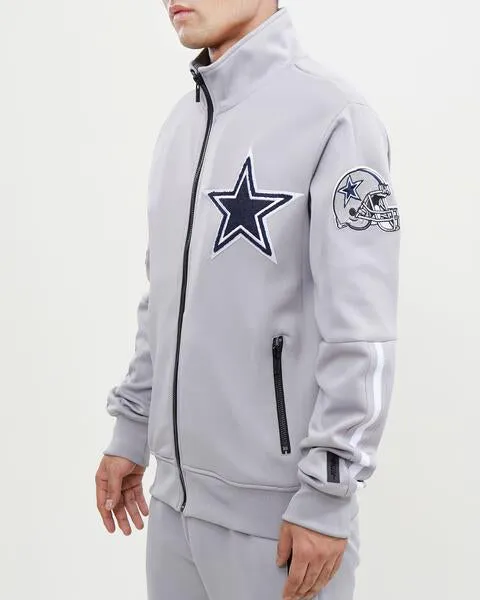 NFL DALLAS COWBOYS CLASSIC MEN'S TRACK JACKET (GRAY)