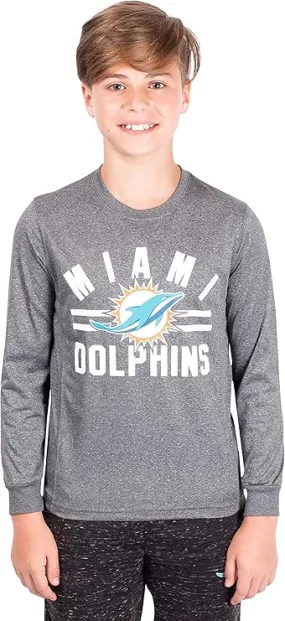 NFL Official Youth Super Soft Supreme Long Sleeve T-Shirt|Miami Dolphins