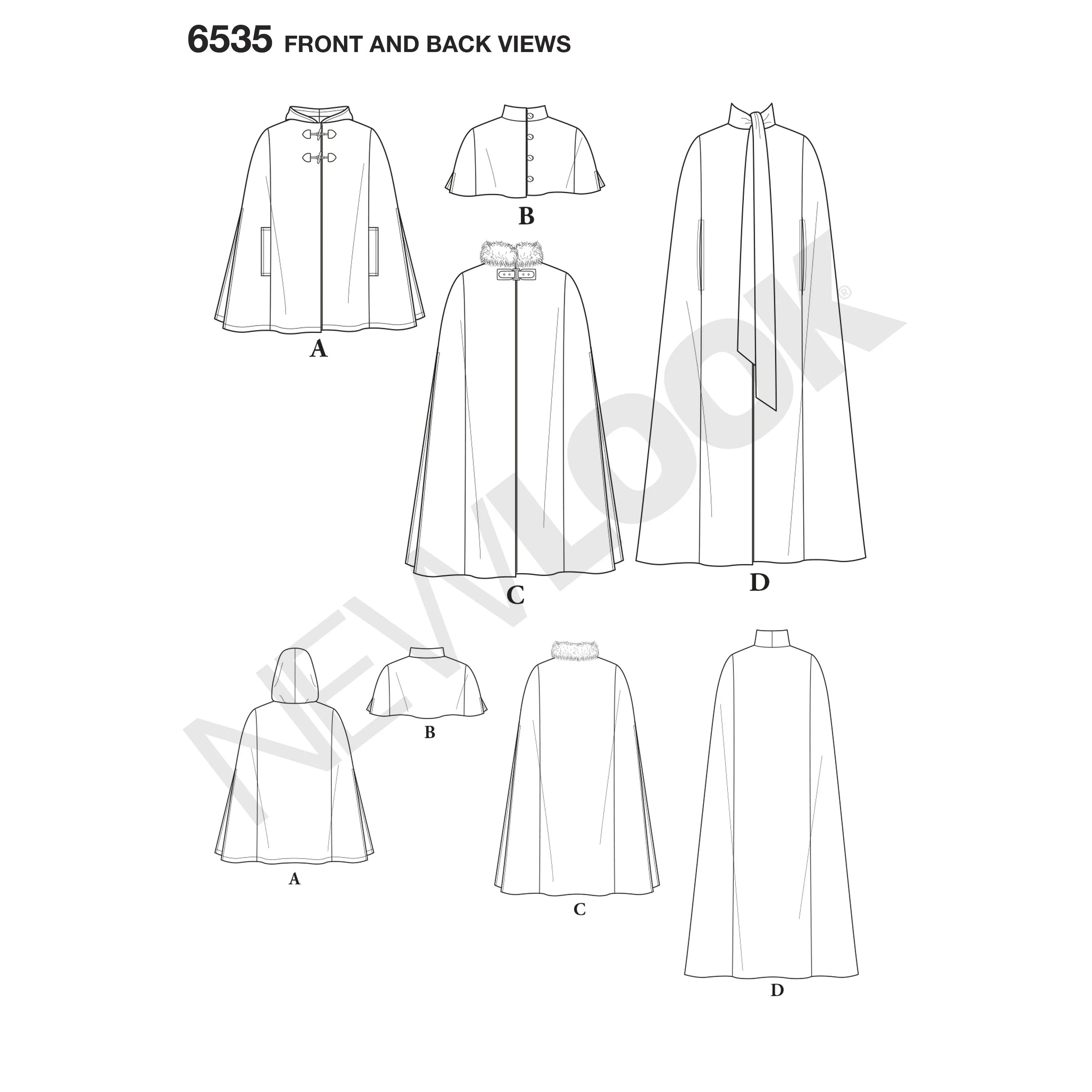 NL6535 Capes in Four Lengths