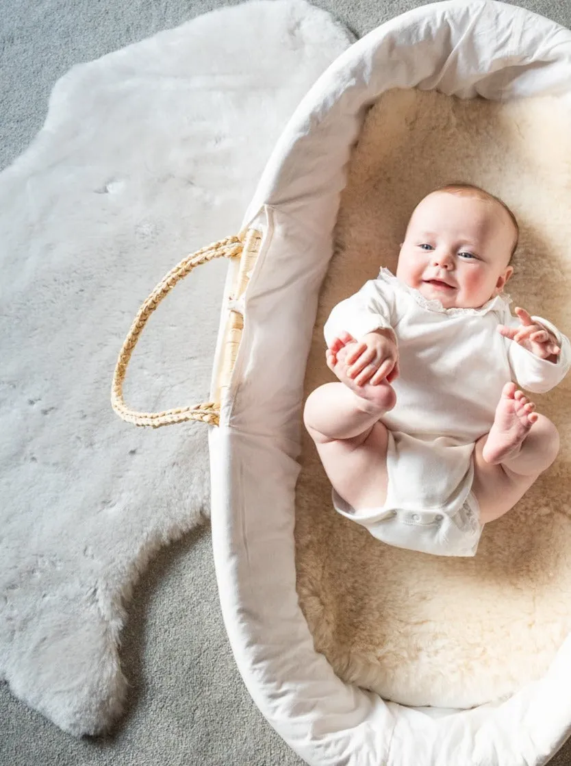 Nursing Baby Sheepskin Rug