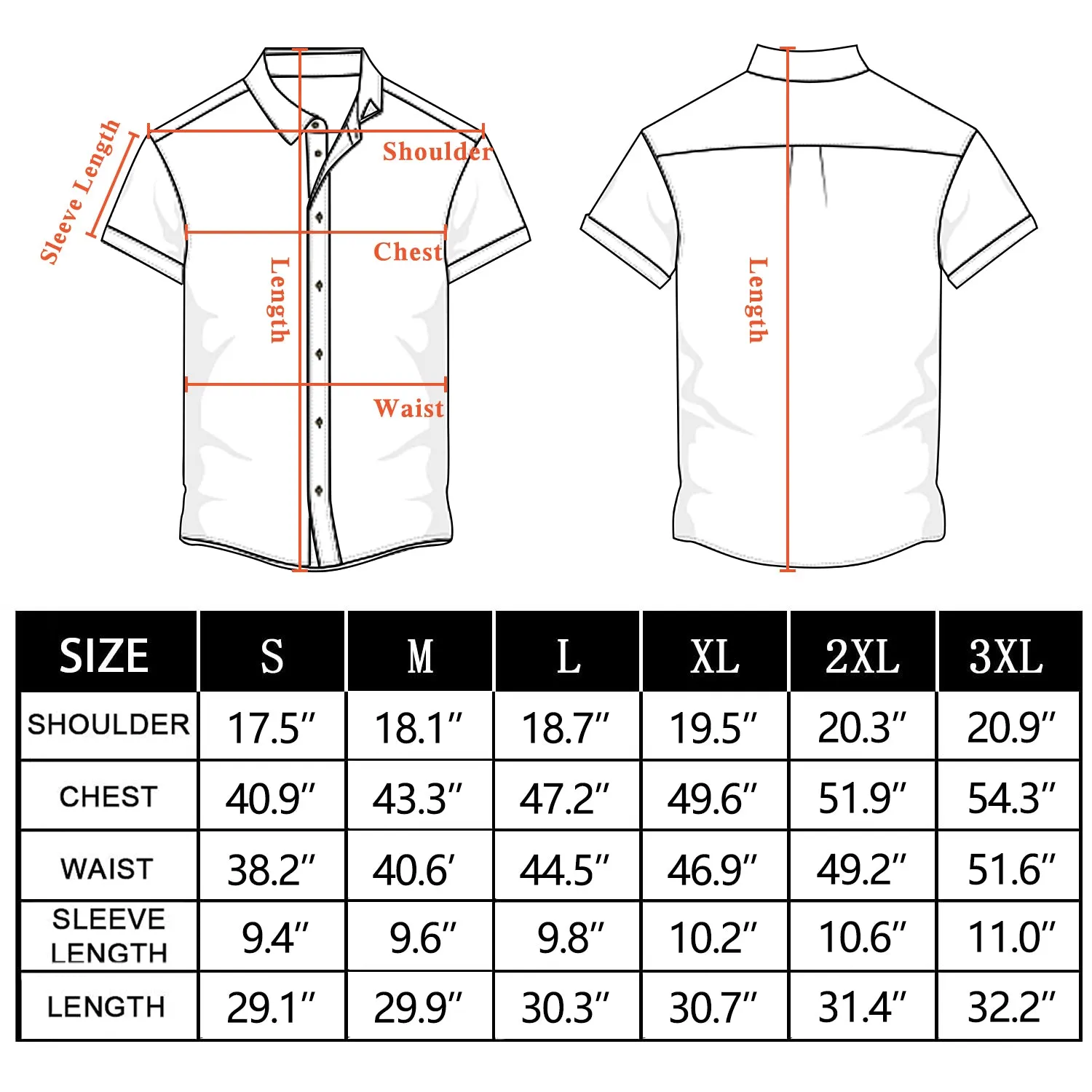 Orange Solid Men's Short Sleeve Shirt