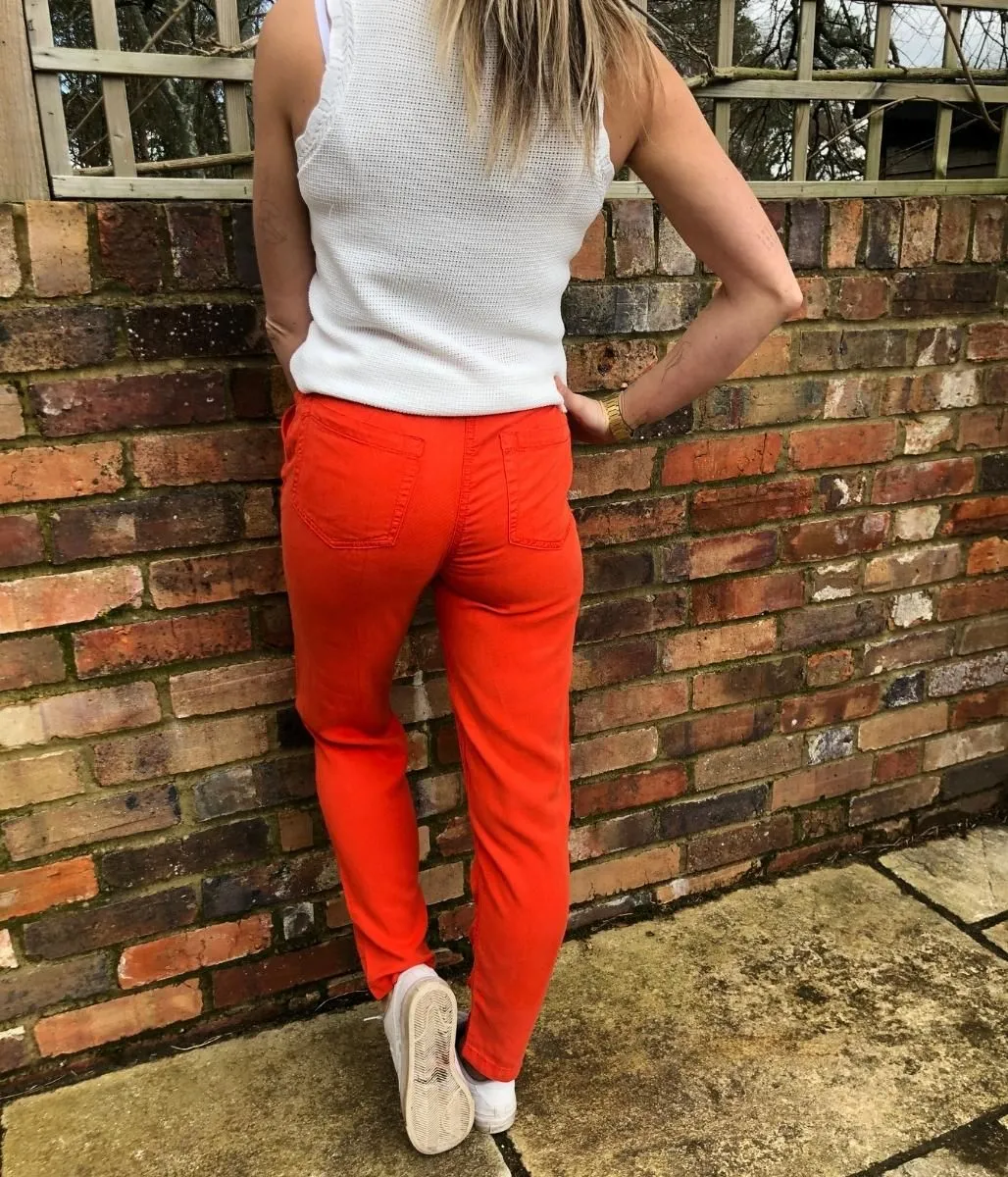 Orange Tencel Trousers Seconds