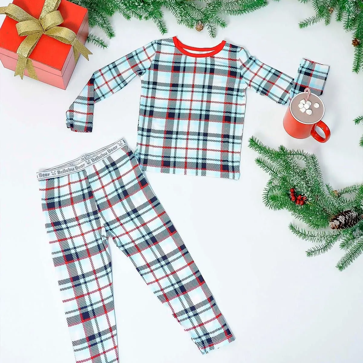 Original Holiday Plaid Bamboo Kids Pajamas