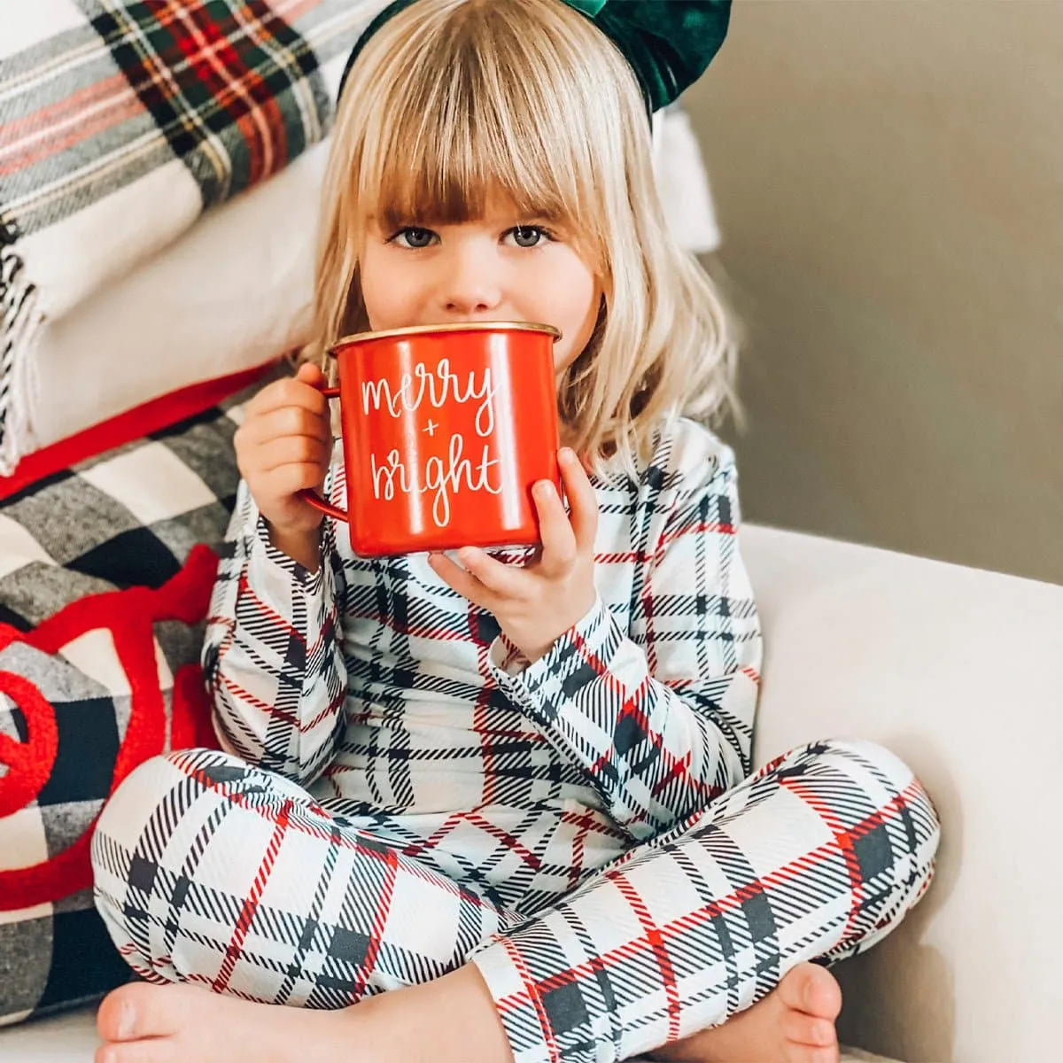 Original Holiday Plaid Bamboo Kids Pajamas