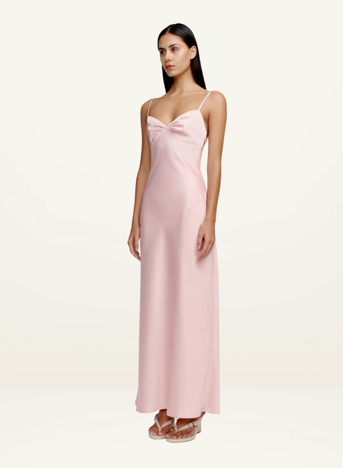 Ownley Winslow Midi Dress in DUSTY PINK