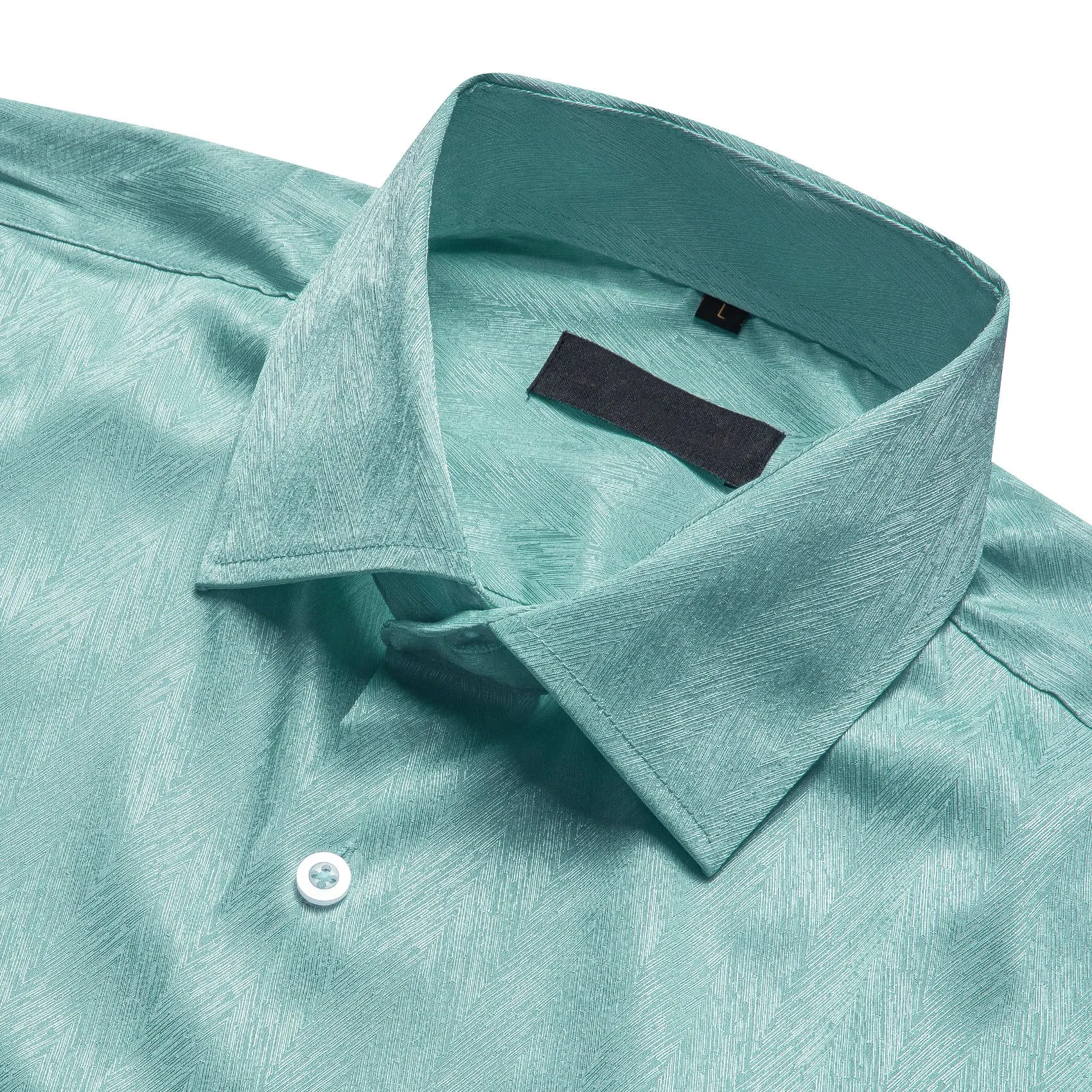 Pale Blue Solid Men's Short Sleeve Shirt