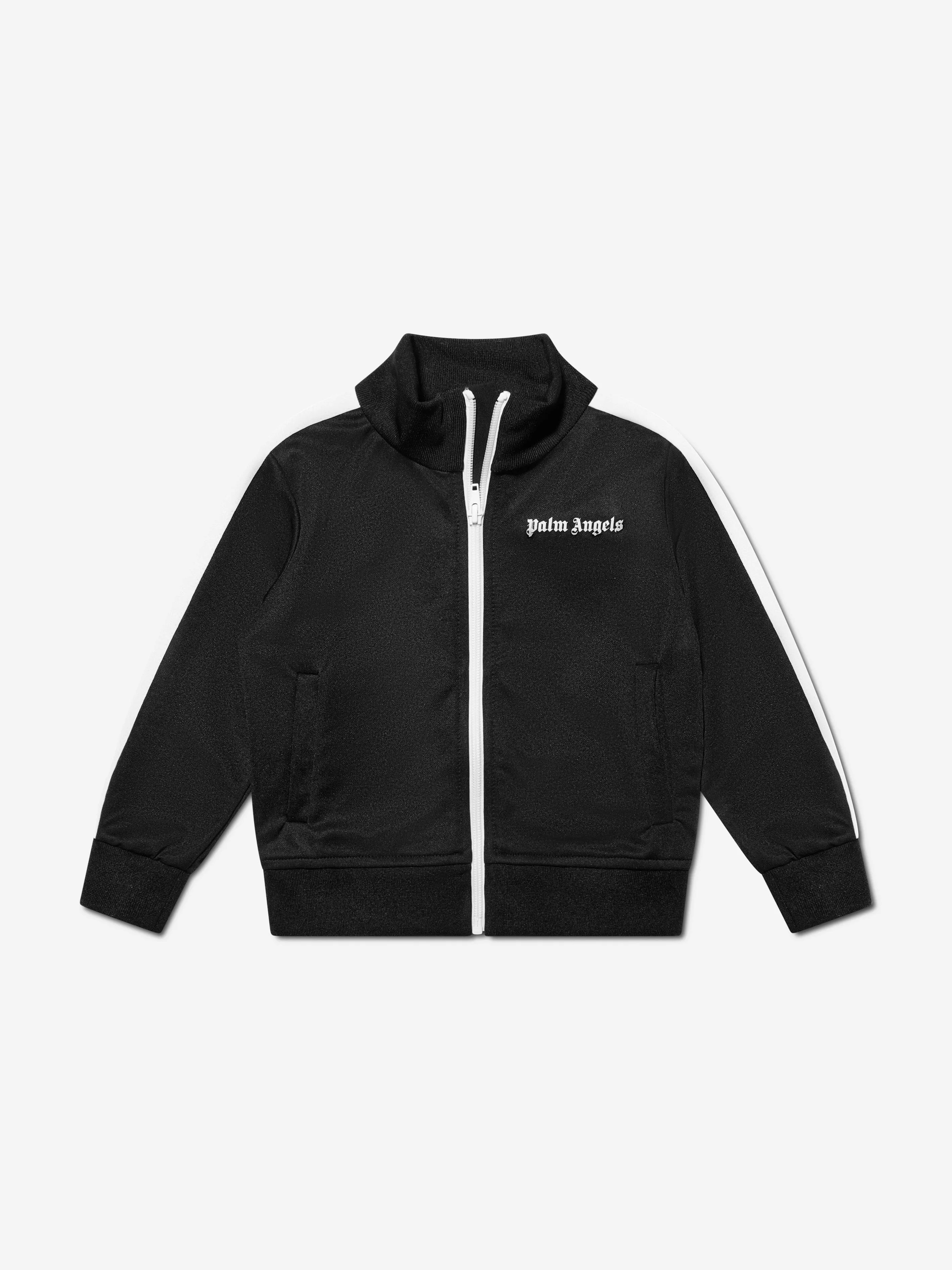 Palm Angels Boys Track Jacket in Black