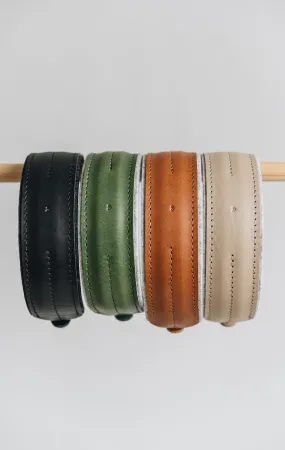 Pine Leather Dog Collar