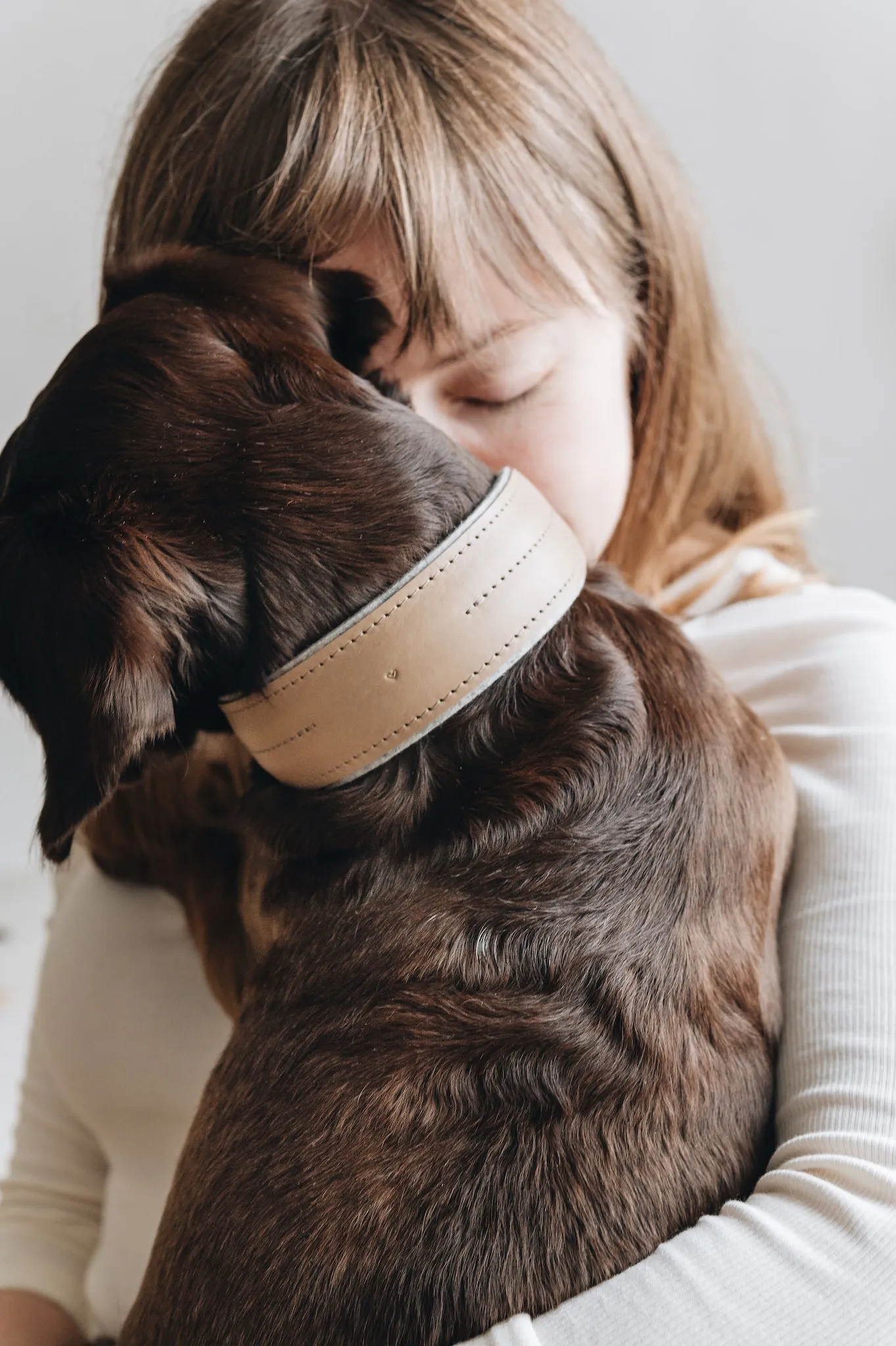 Pine Leather Dog Collar