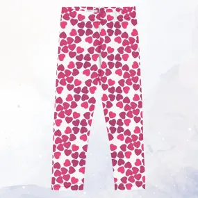 Pink Hearts Kid's Leggings Fashion