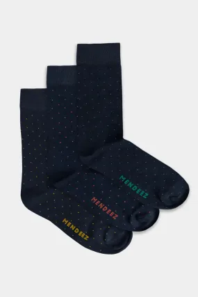 Polka Dots Pack of 3 – Printed Crew Socks