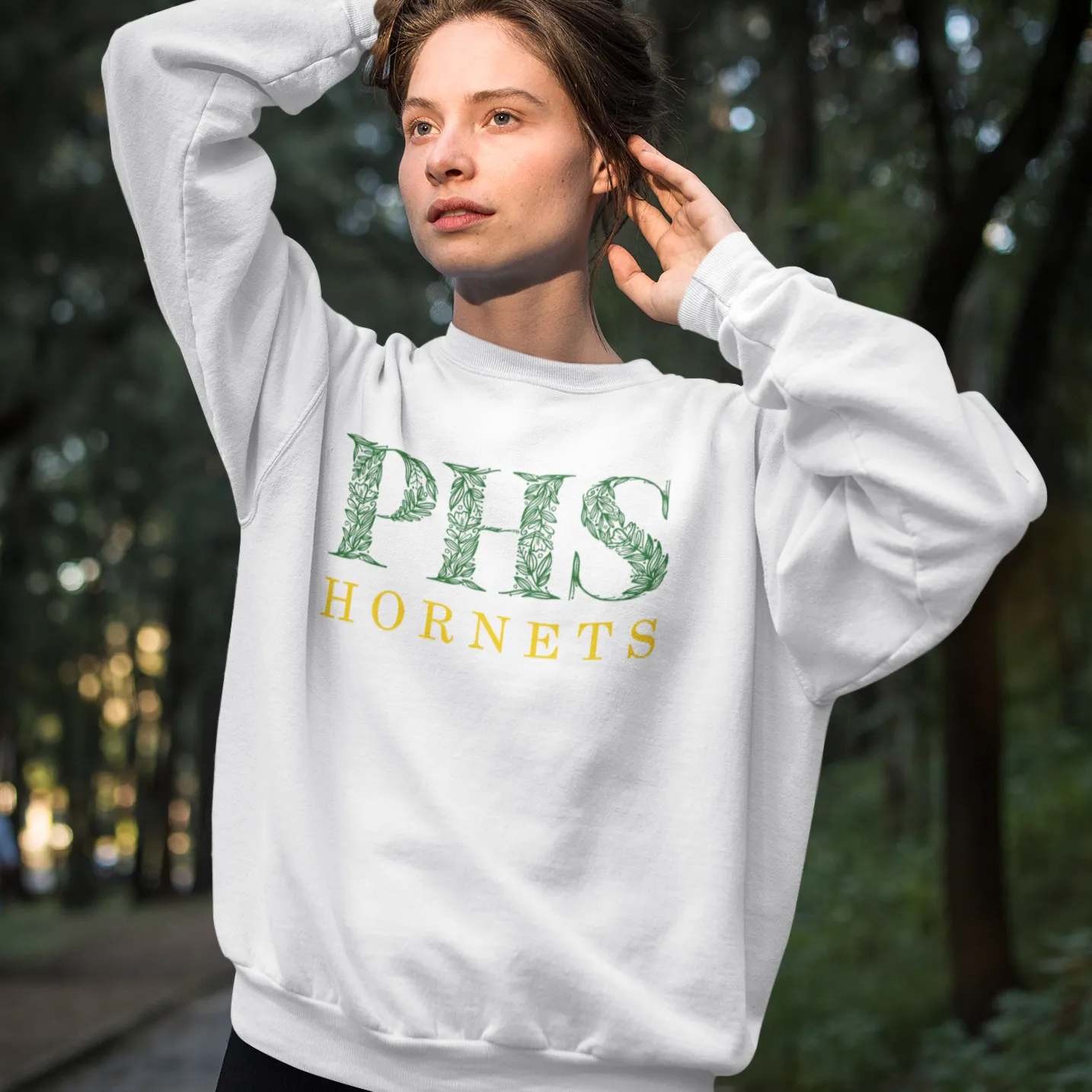 Preble Hornets Floral Crewneck Sweatshirt- Unisex Sizing