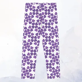 Purple Hearts Kid's Leggings Play Fashion