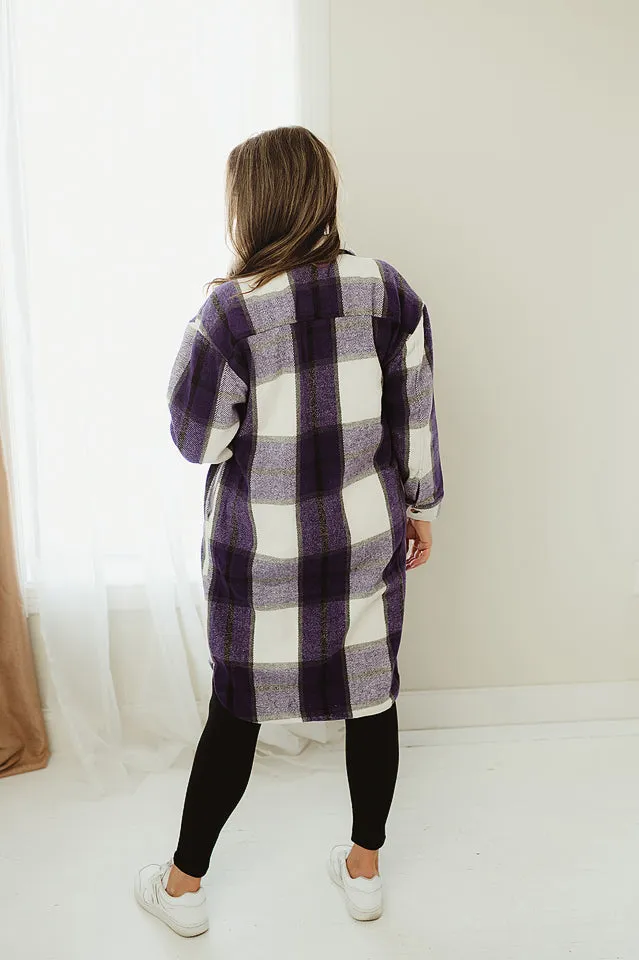 Purple Plaid Shacket