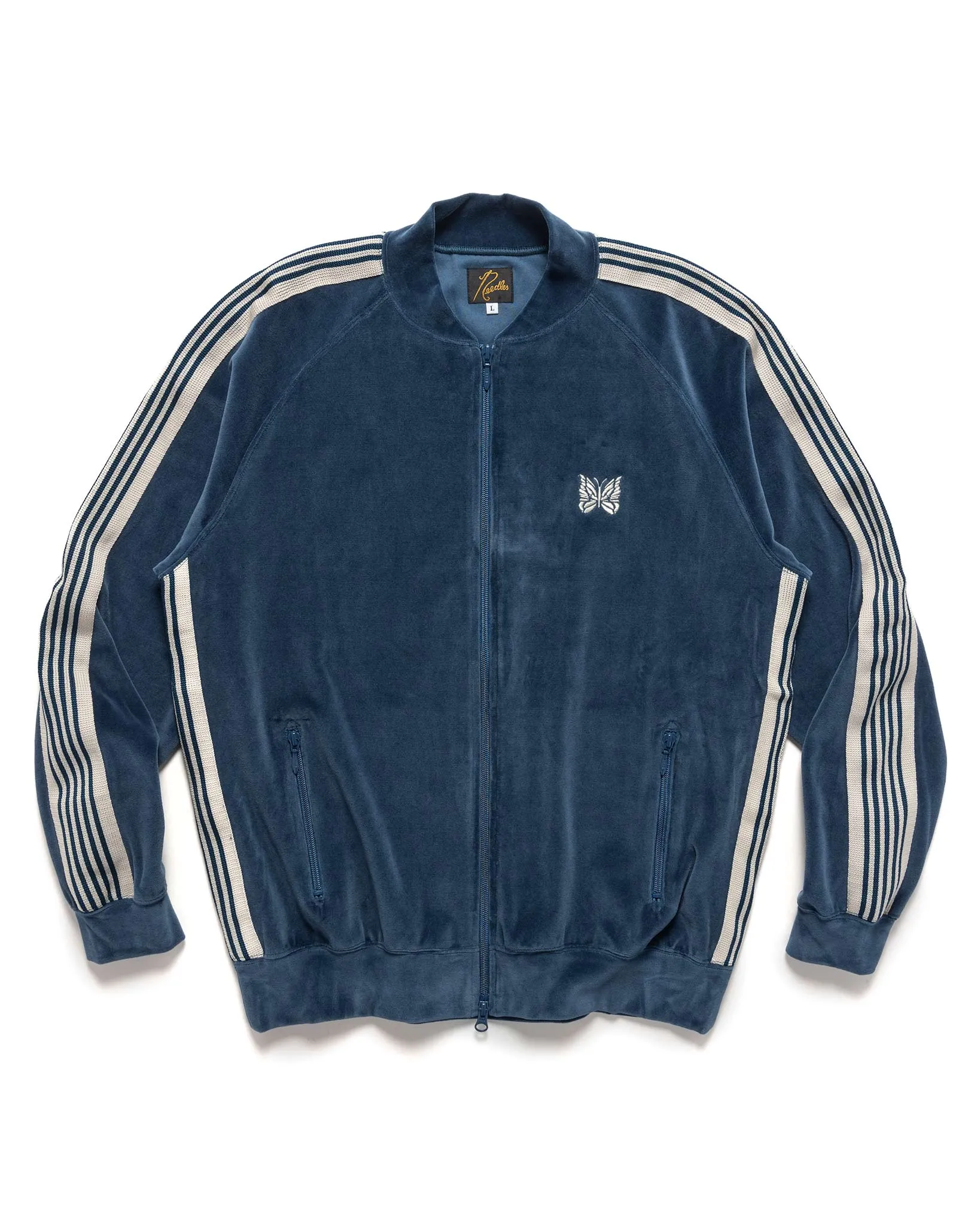 R.C. Track Jacket - C/PE Velour Marine Blue