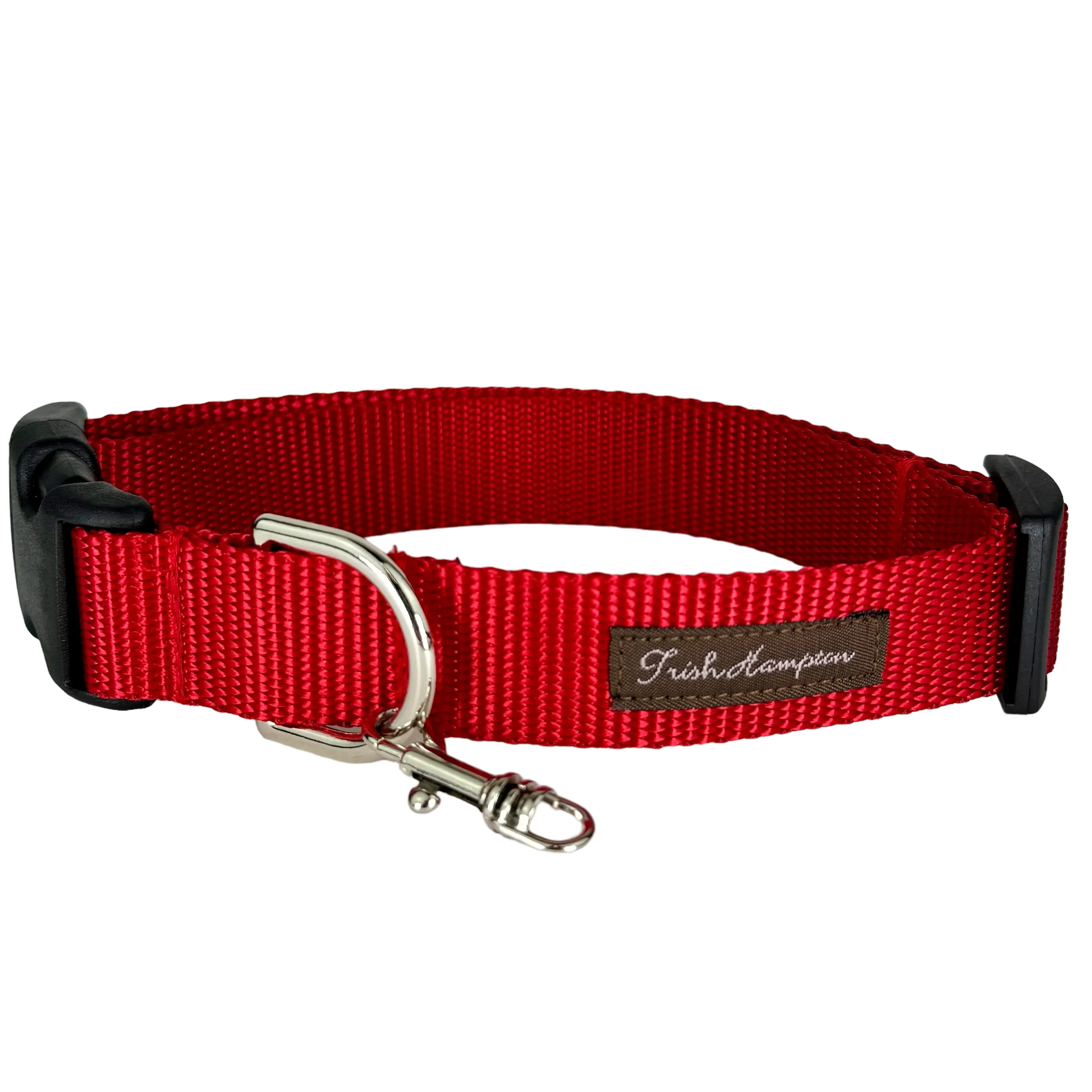 Red Nylon Webbing Dog Collar - 803