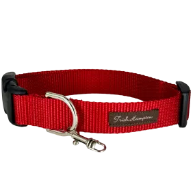 Red Nylon Webbing Dog Collar - 803