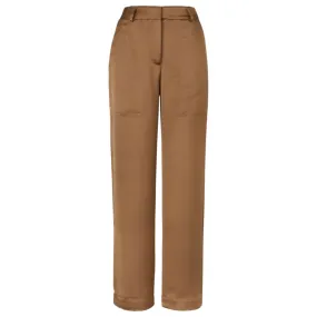 Relaxed-fit trousers in heavyweight satin