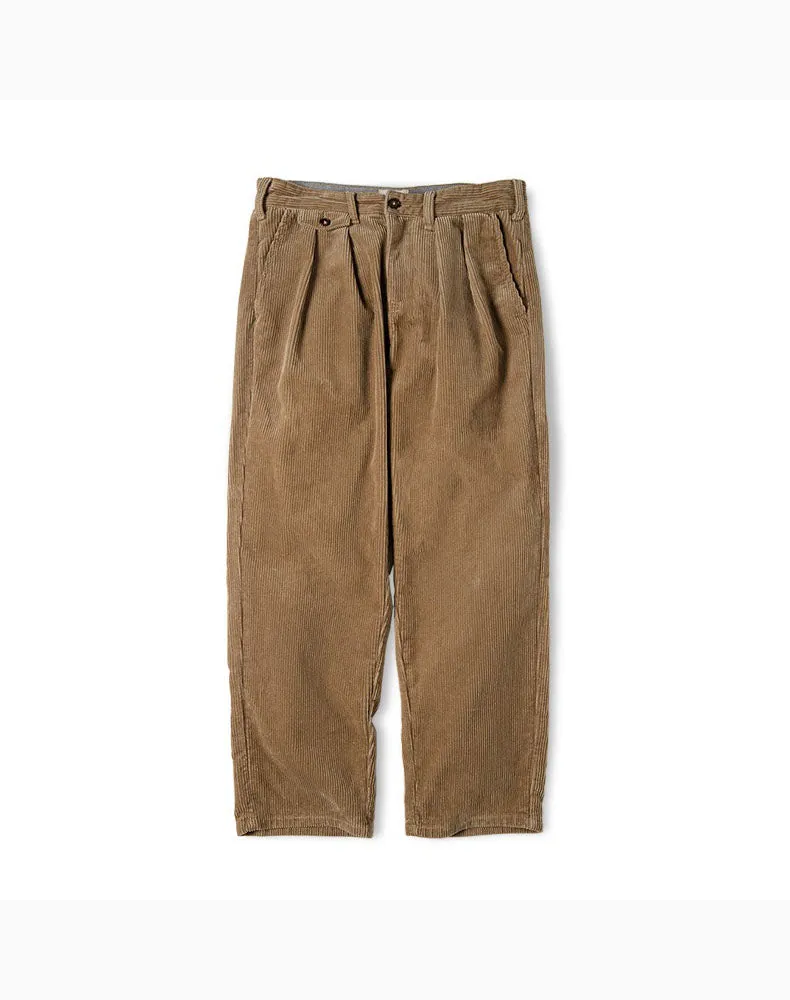 Retro Loose Corduroy Wide-Leg Straight Men's Trousers