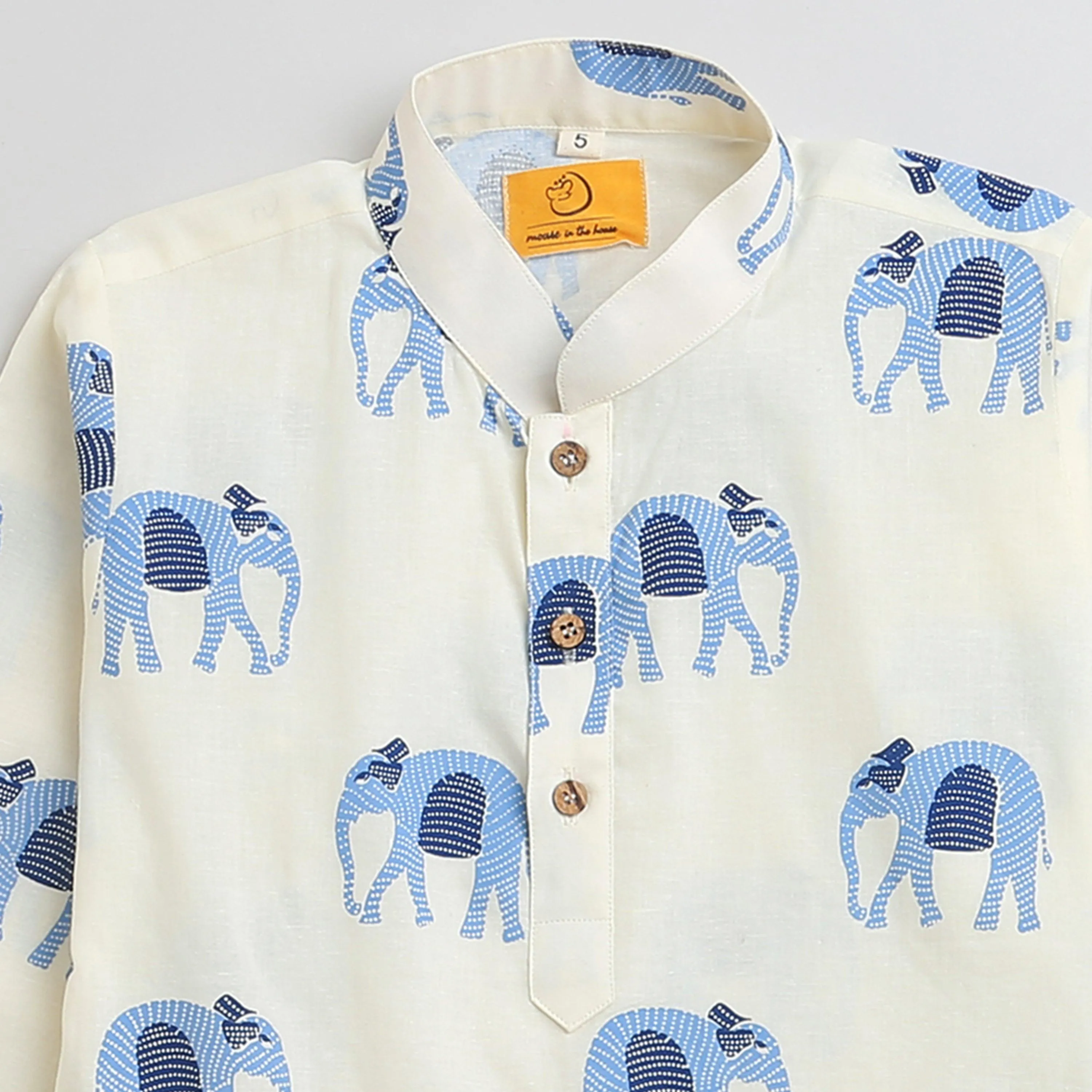 Rupa- The Elephant Boys Kurta (White)