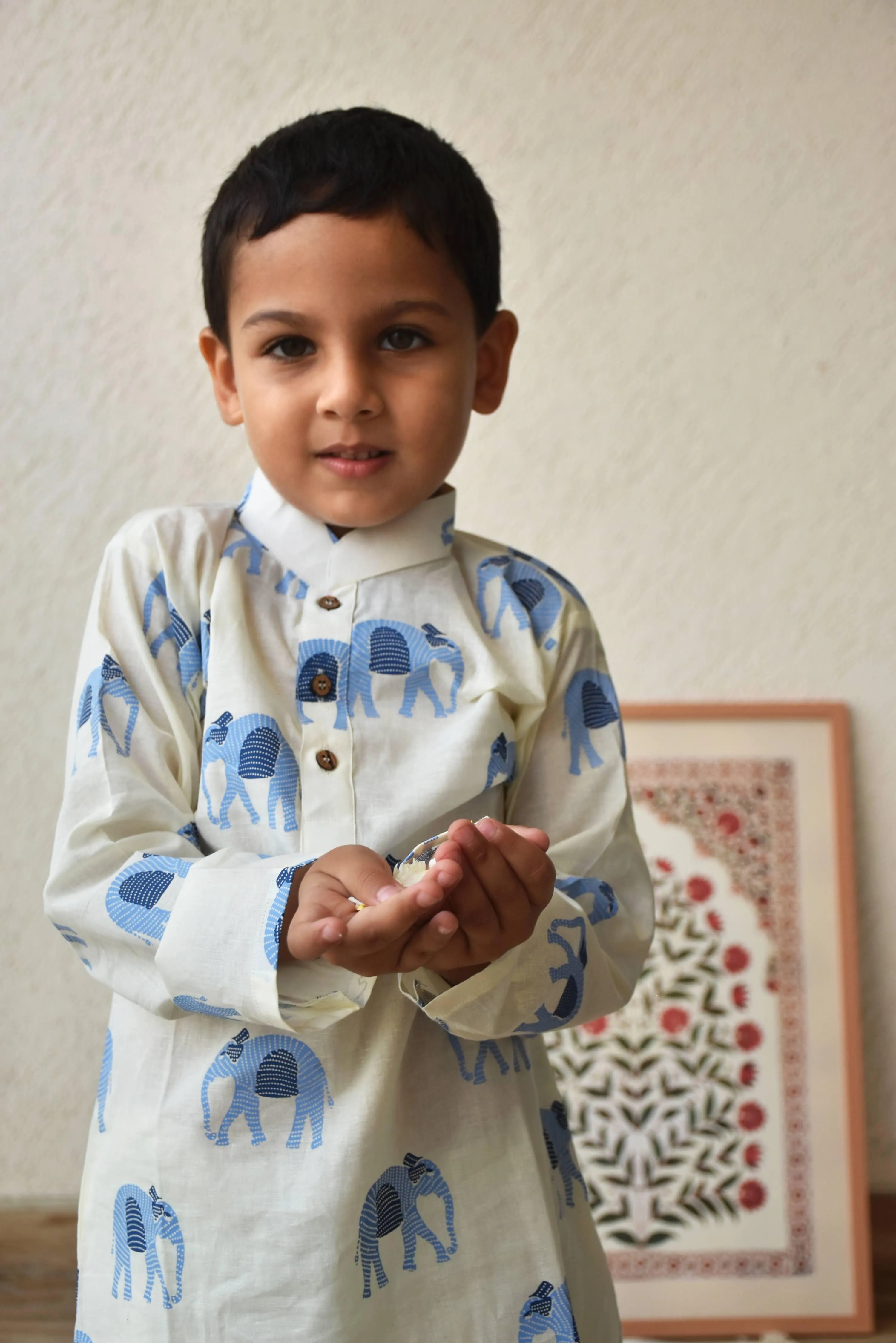 Rupa- The Elephant Boys Kurta (White)